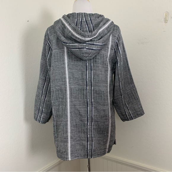 Tommy Bahama Cotton Pullover Hoodie Soutache Women’s M Beachy Baja Hood Coastal - Picture 17 of 17